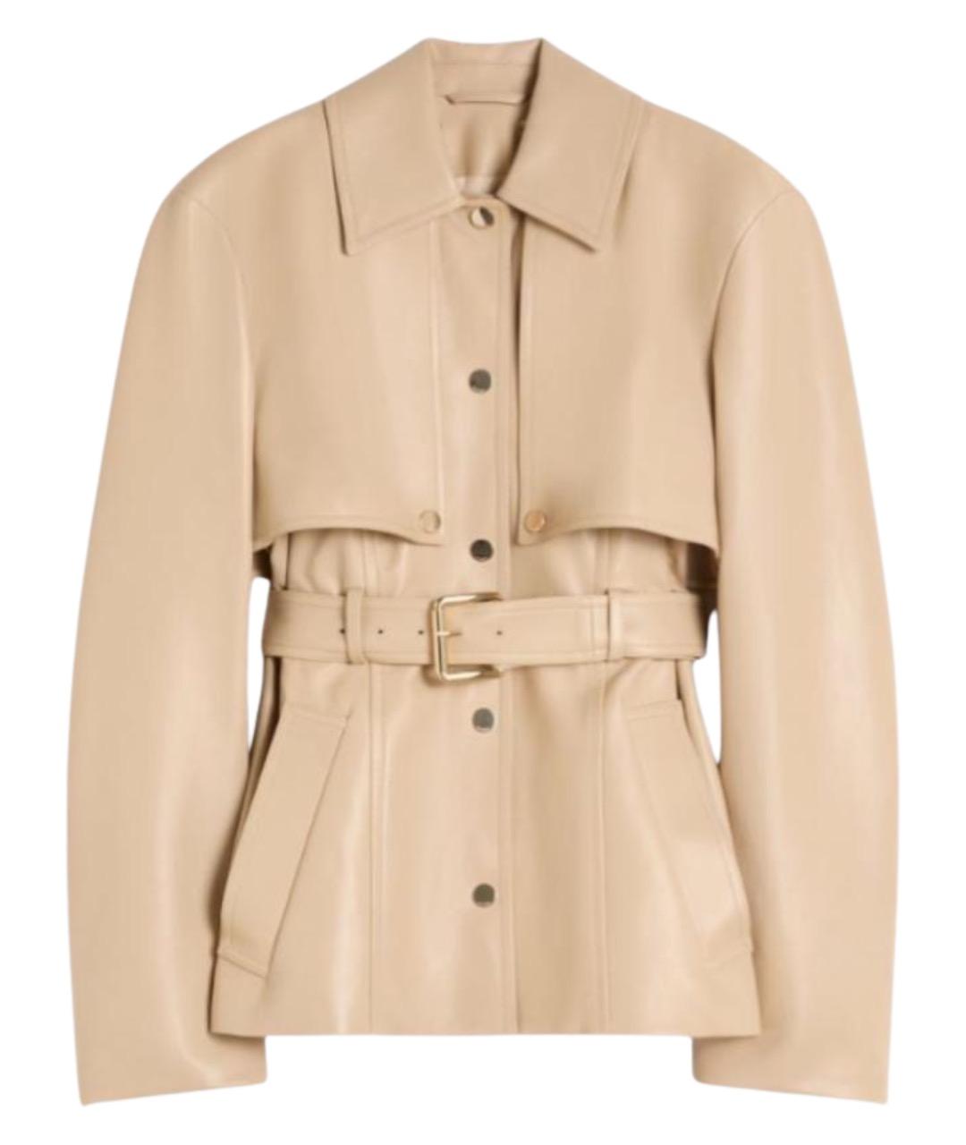 SPORTMAX Бежевая кожаная куртка, фото 1