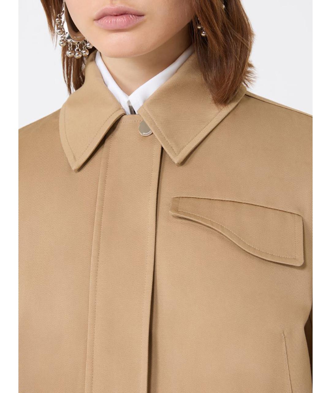 SPORTMAX Бежевая хлопковая куртка, фото 4