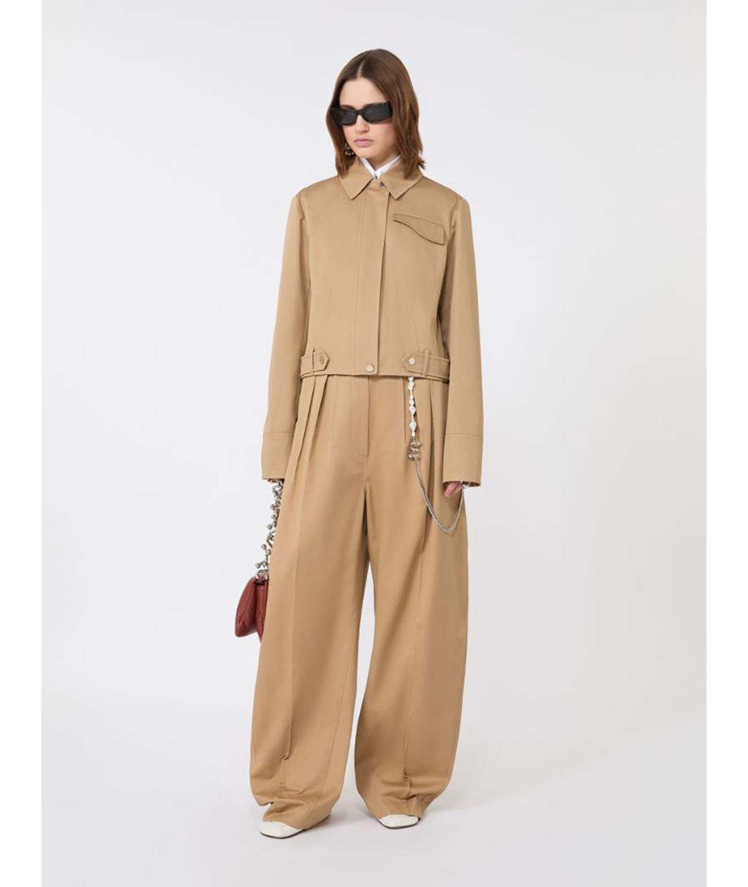 SPORTMAX Бежевая хлопковая куртка, фото 2