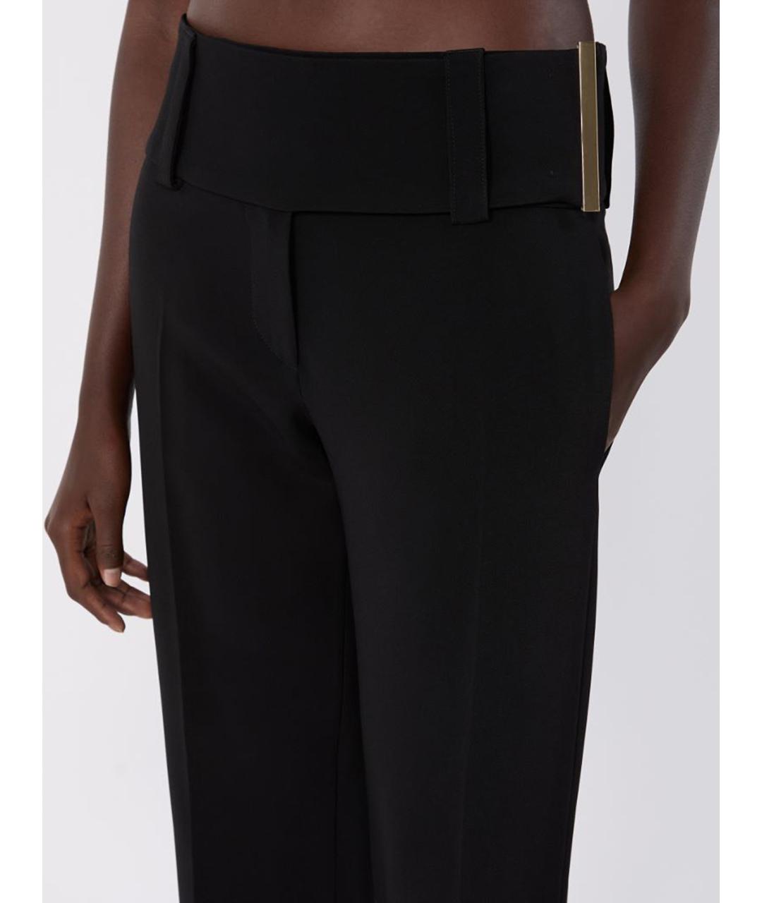 SPORTMAX Черные вискозные брюки широкие, фото 5