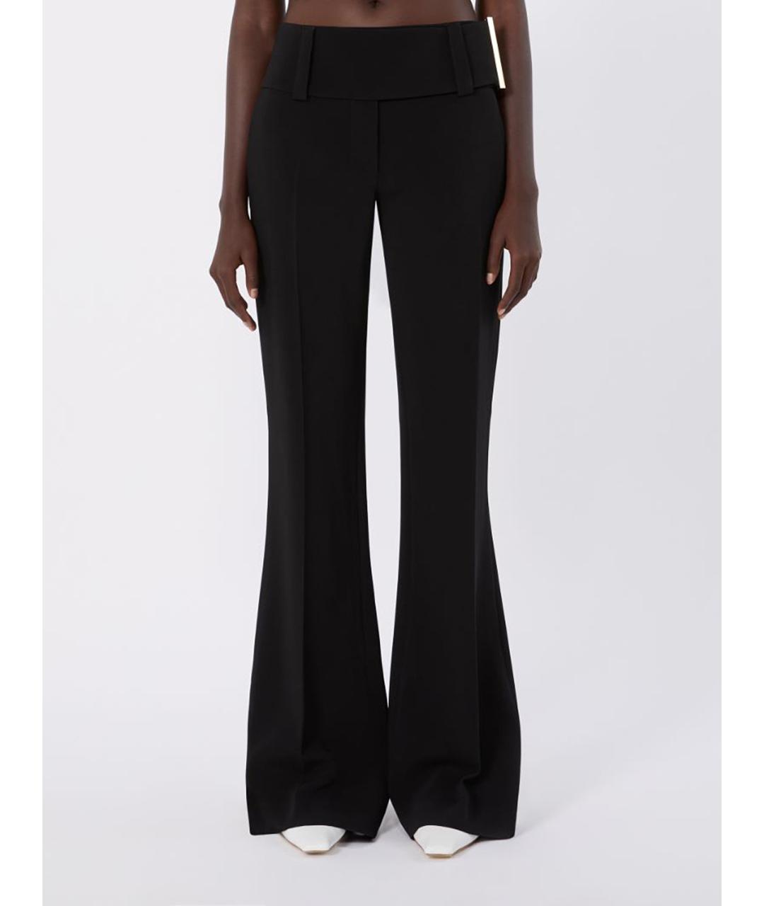 SPORTMAX Черные вискозные брюки широкие, фото 3