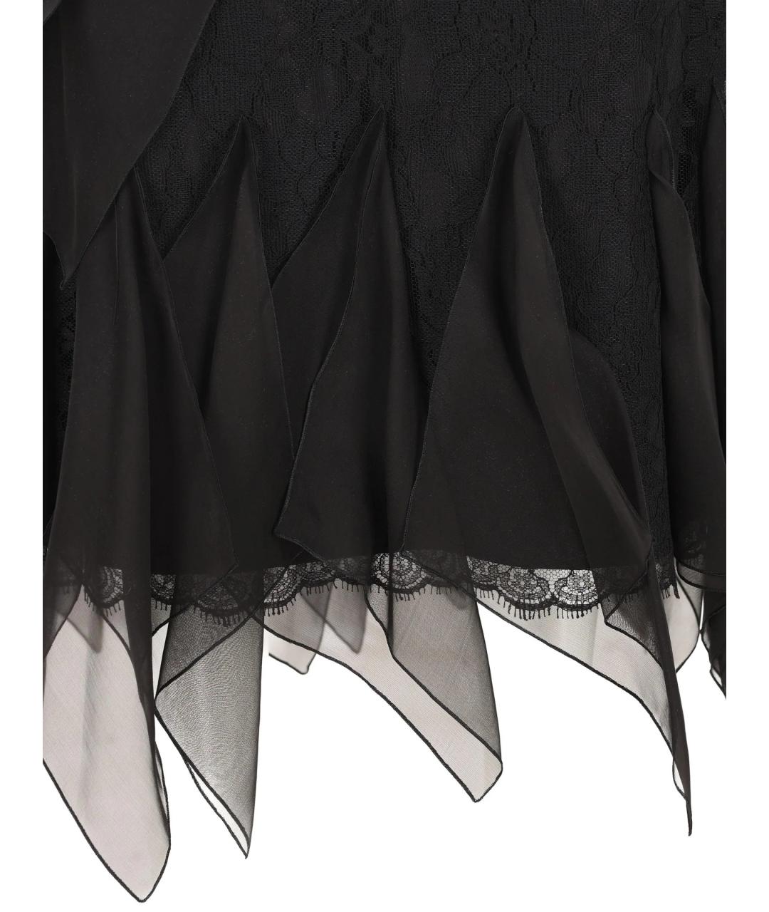 VALENTINO Черная хлопковая юбка миди, фото 2