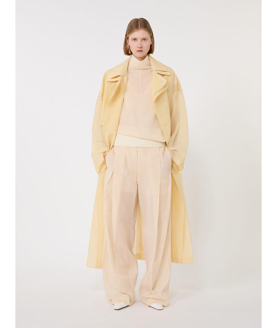 SPORTMAX Бежевая хлопковая блузы, фото 2