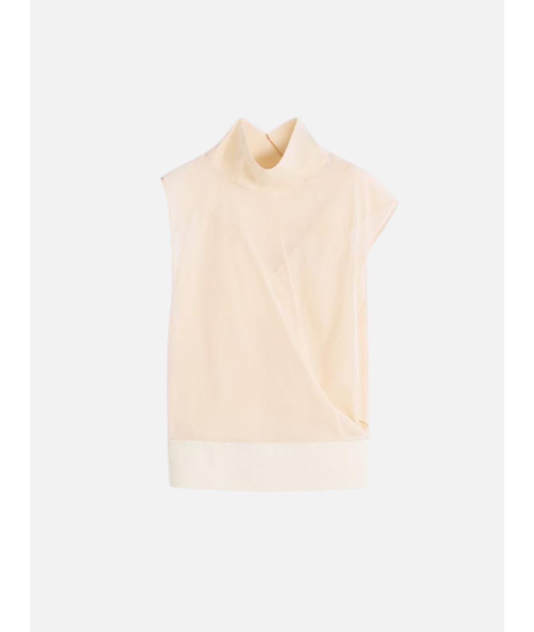 SPORTMAX Бежевая хлопковая блузы, фото 6