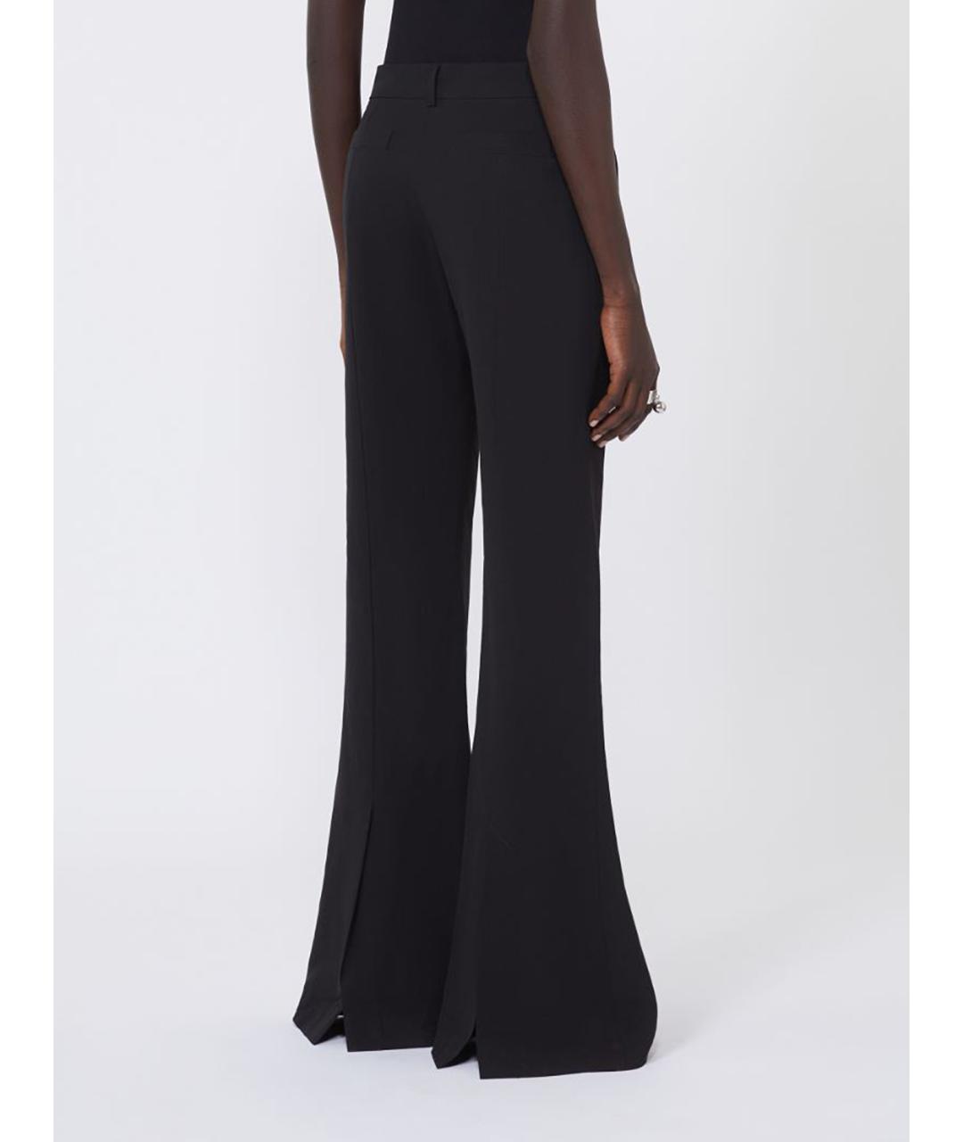 SPORTMAX Черные вискозные брюки широкие, фото 4