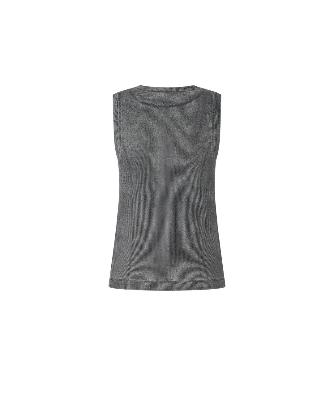 PINKO Антрацитовая хлопковая майка, фото 2