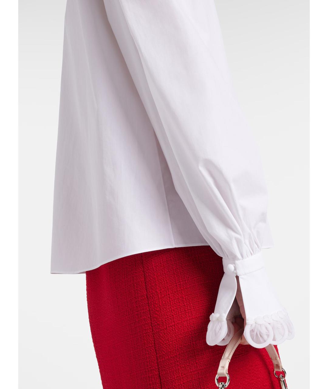 VALENTINO Белая хлопковая рубашка, фото 4