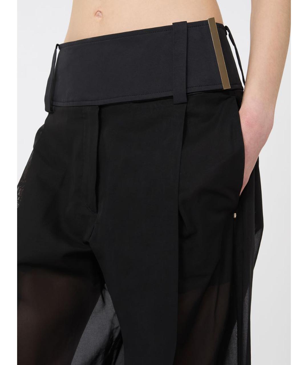 SPORTMAX Черные хлопковые брюки широкие, фото 5