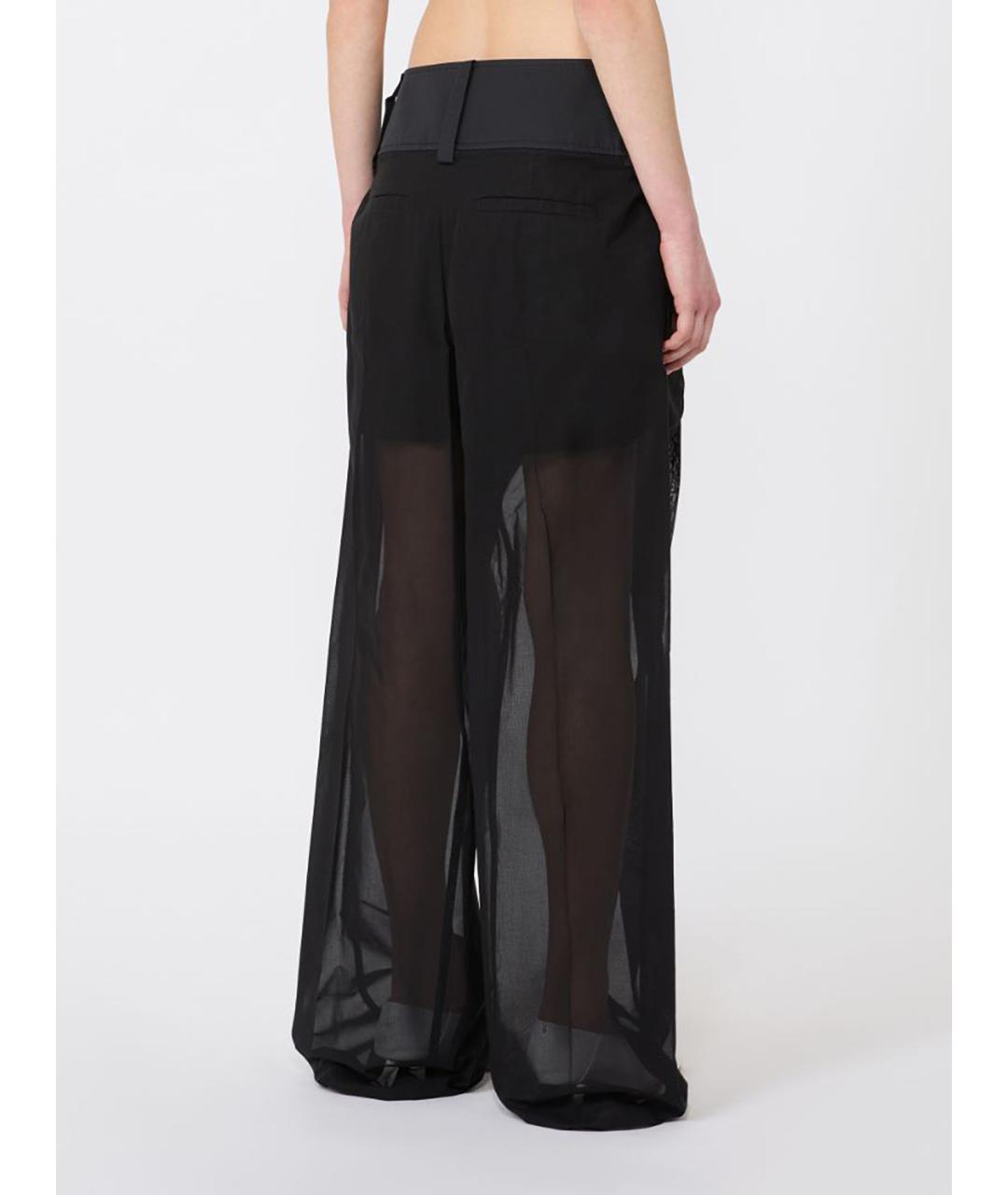 SPORTMAX Черные хлопковые брюки широкие, фото 4