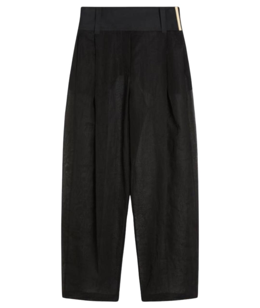 SPORTMAX Черные хлопковые брюки широкие, фото 1