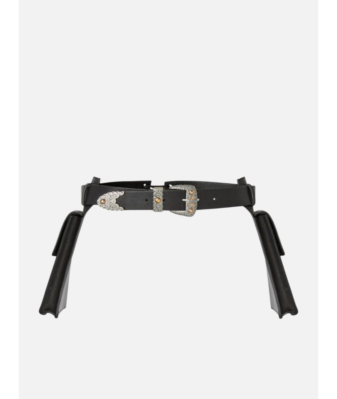PINKO Черный кожаный ремень, фото 6