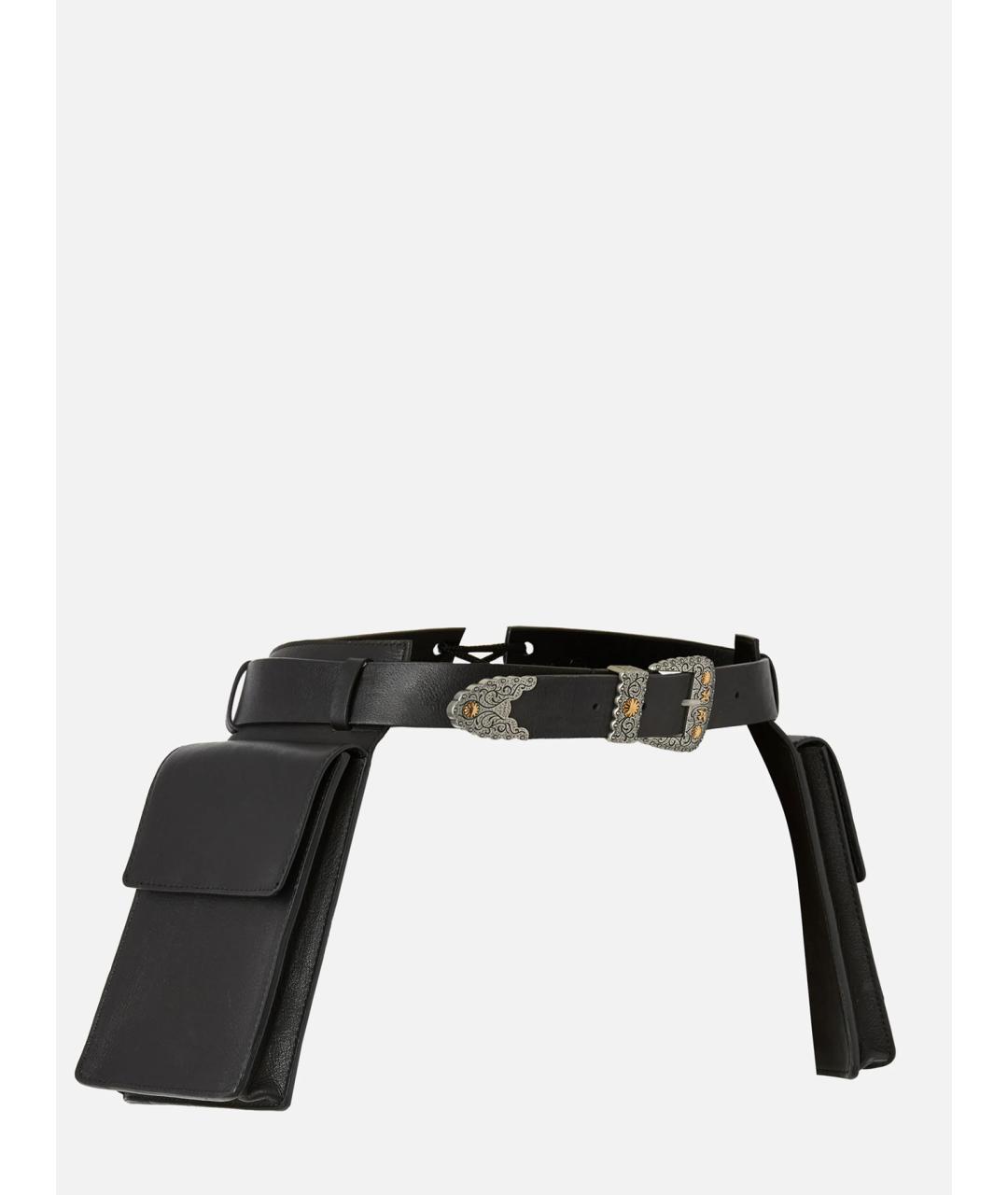 PINKO Черный кожаный ремень, фото 2