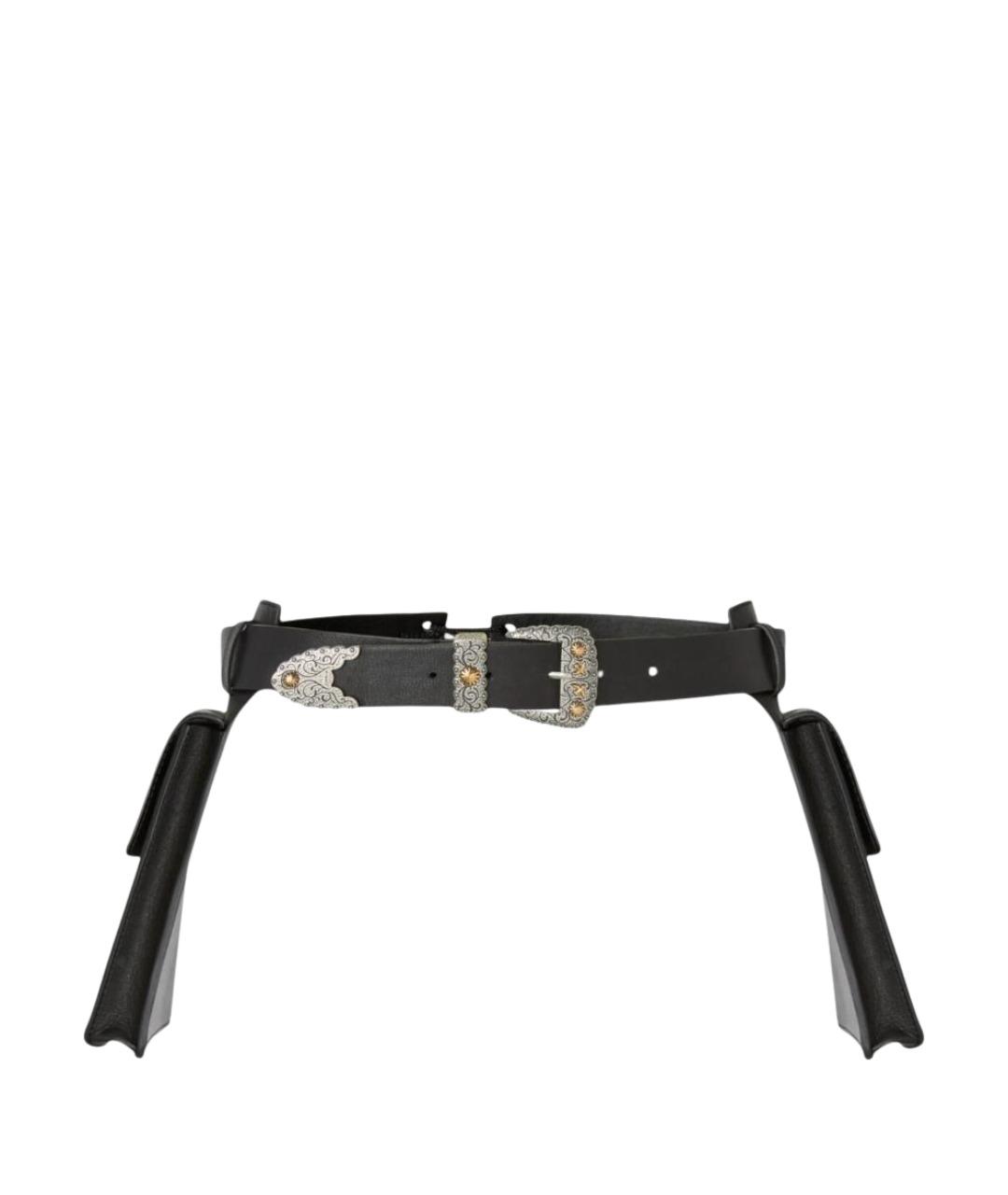 PINKO Черный кожаный ремень, фото 1