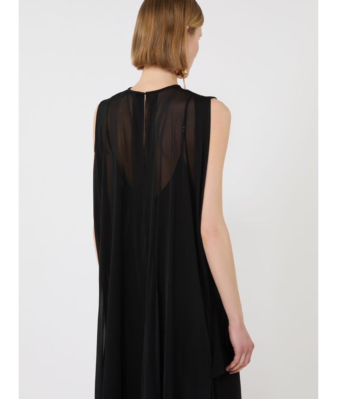 SPORTMAX Черное вискозное повседневное платье, фото 5