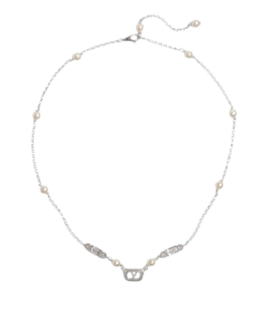 VALENTINO Серебряное металлическое колье, фото 1