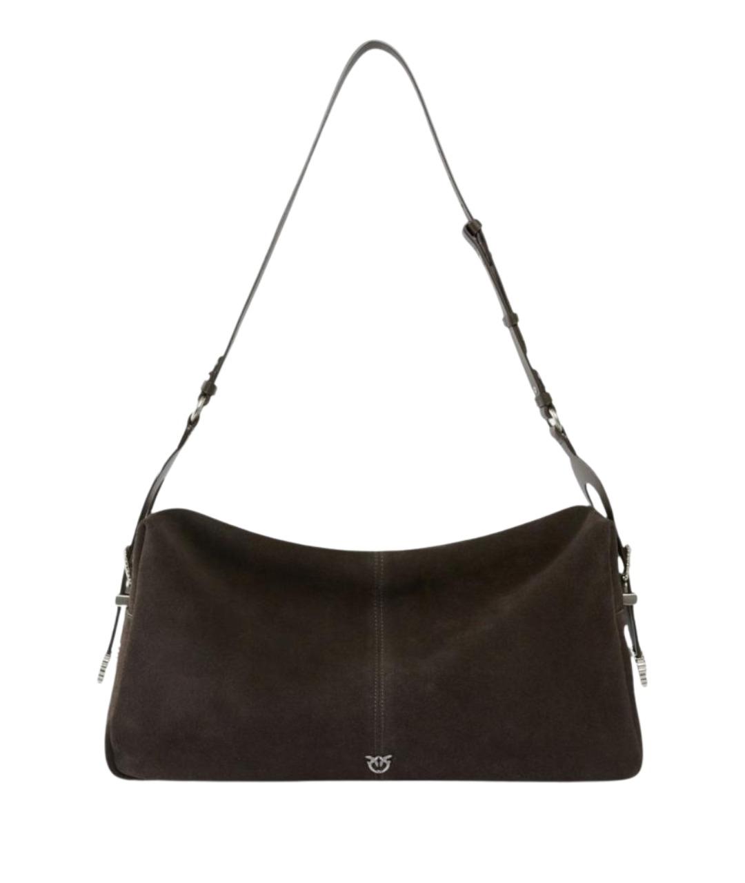 PINKO Коричневая замшевая сумка через плечо, фото 1