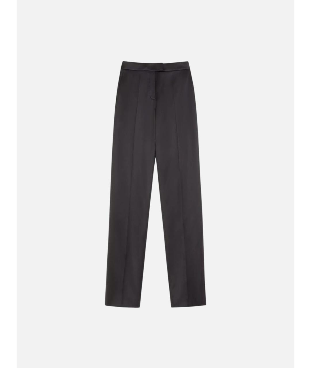 VALENTINO Черные шелковые прямые брюки, фото 4