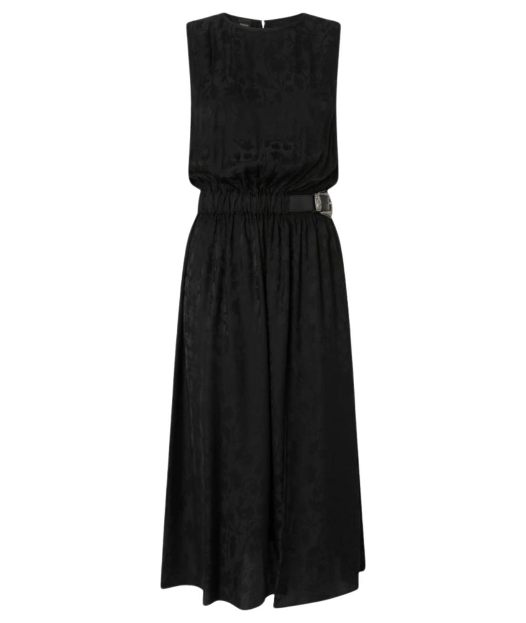 PINKO Черное вискозное повседневное платье, фото 1