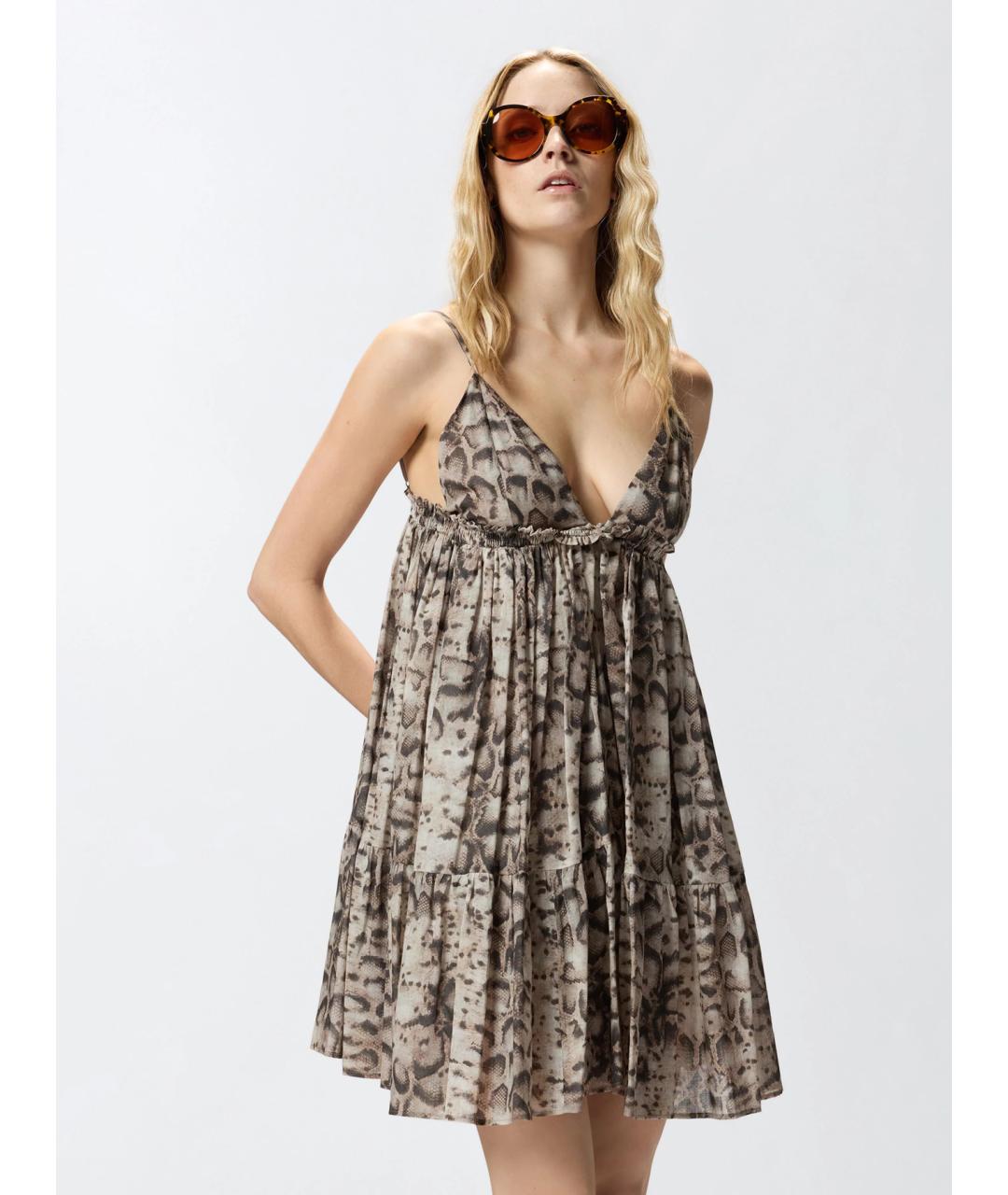 PINKO Мульти хлопковое повседневное платье, фото 3