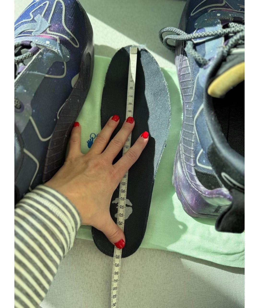 OFF-WHITE Мульти кожаные низкие кроссовки / кеды, фото 4