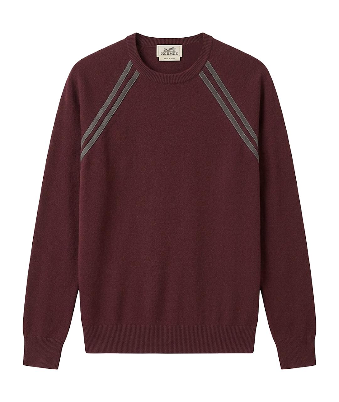 HERMES Бордовый джемпер / свитер, фото 1