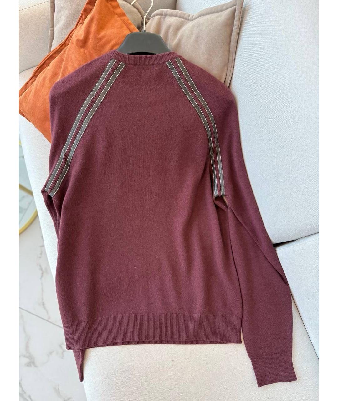 HERMES Бордовый джемпер / свитер, фото 2