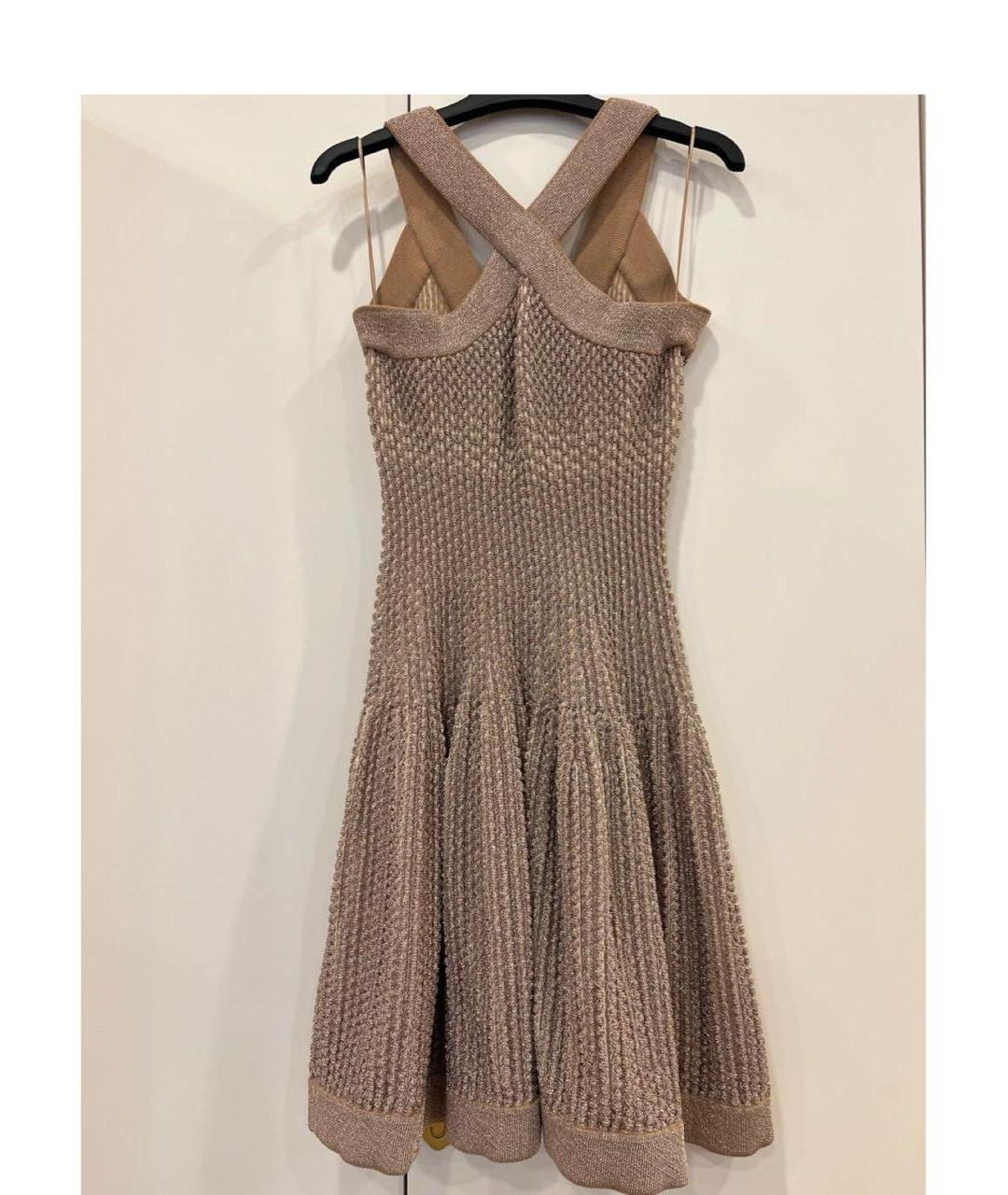 ALAIA Бежевое вискозное платье, фото 2