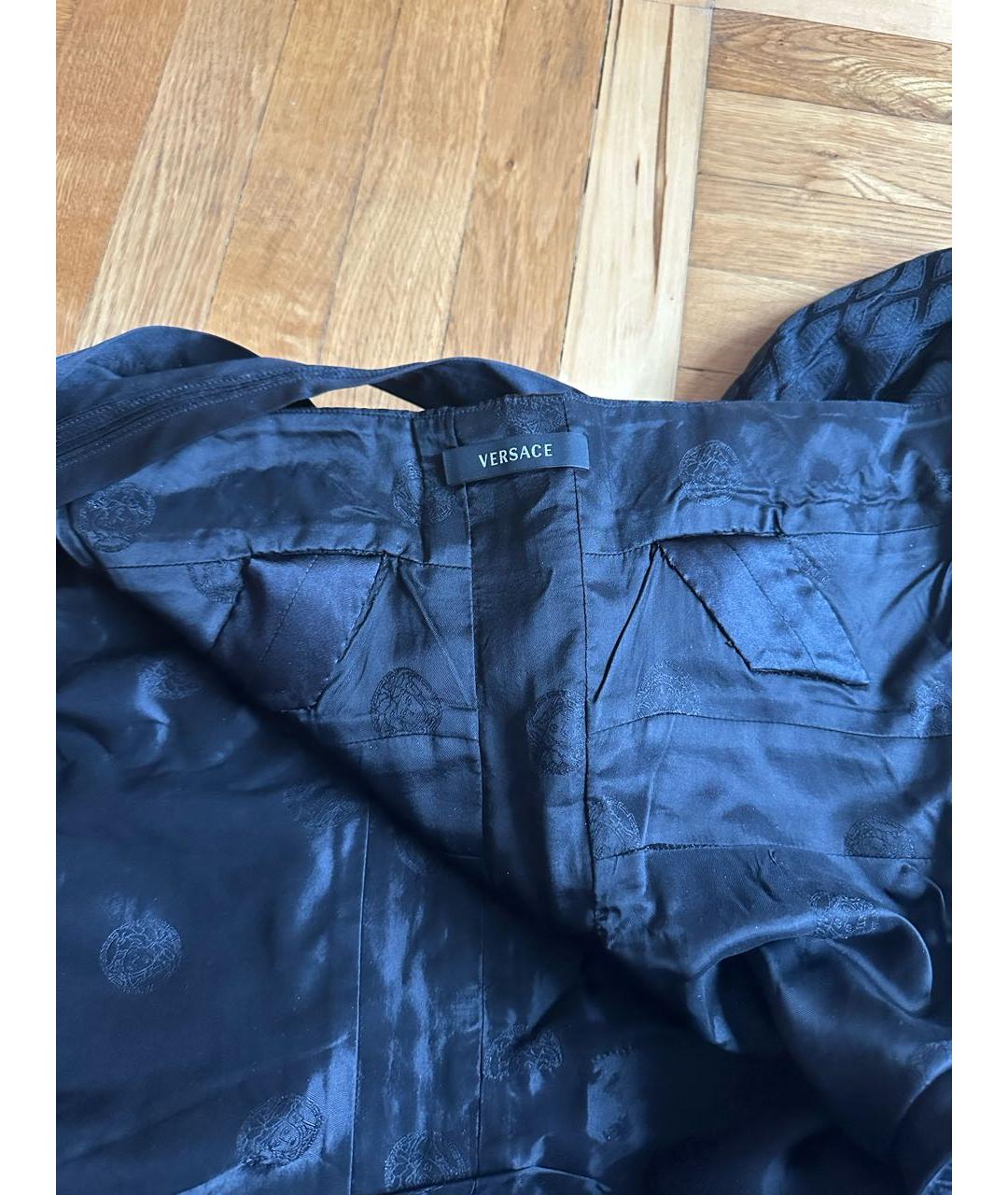 VERSACE Черное шелковое вечернее платье, фото 4