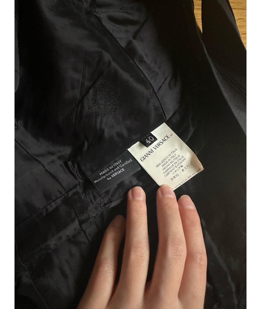 VERSACE Черное шелковое вечернее платье, фото 5