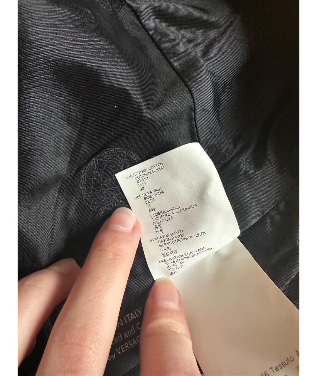 VERSACE Черное шелковое вечернее платье, фото 6