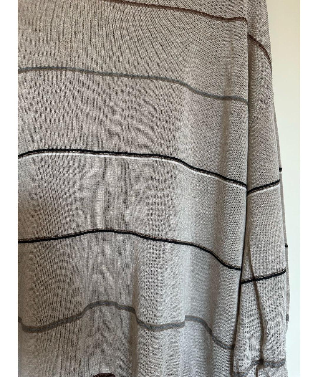 BRUNELLO CUCINELLI Бежевый льняной джемпер / свитер, фото 3