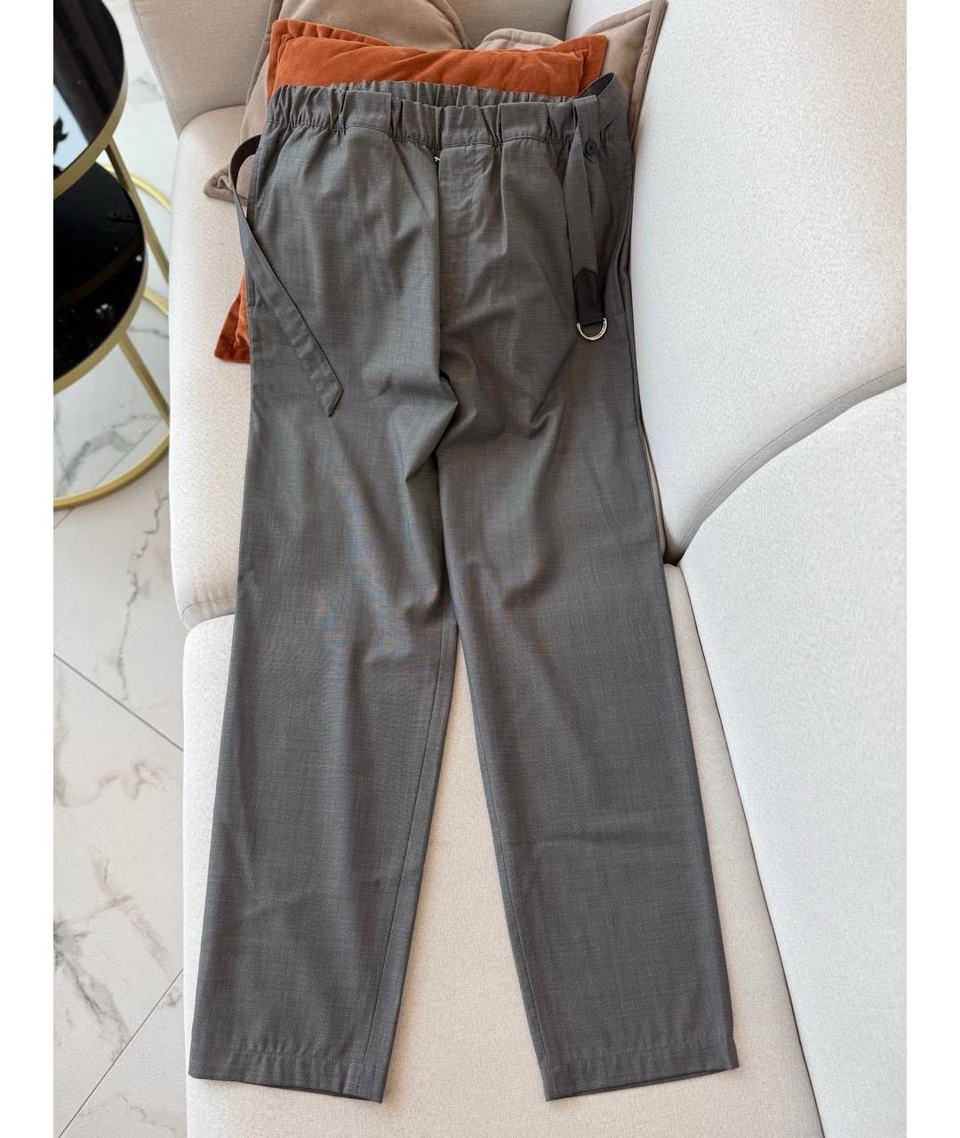 LOUIS VUITTON Серые повседневные брюки, фото 9