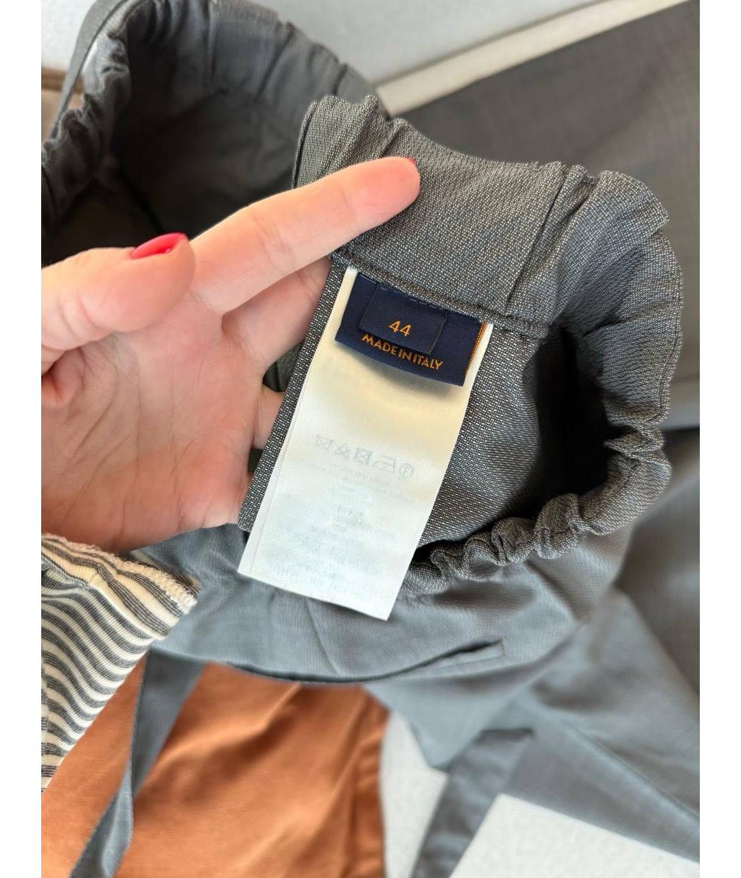 LOUIS VUITTON Серые повседневные брюки, фото 4