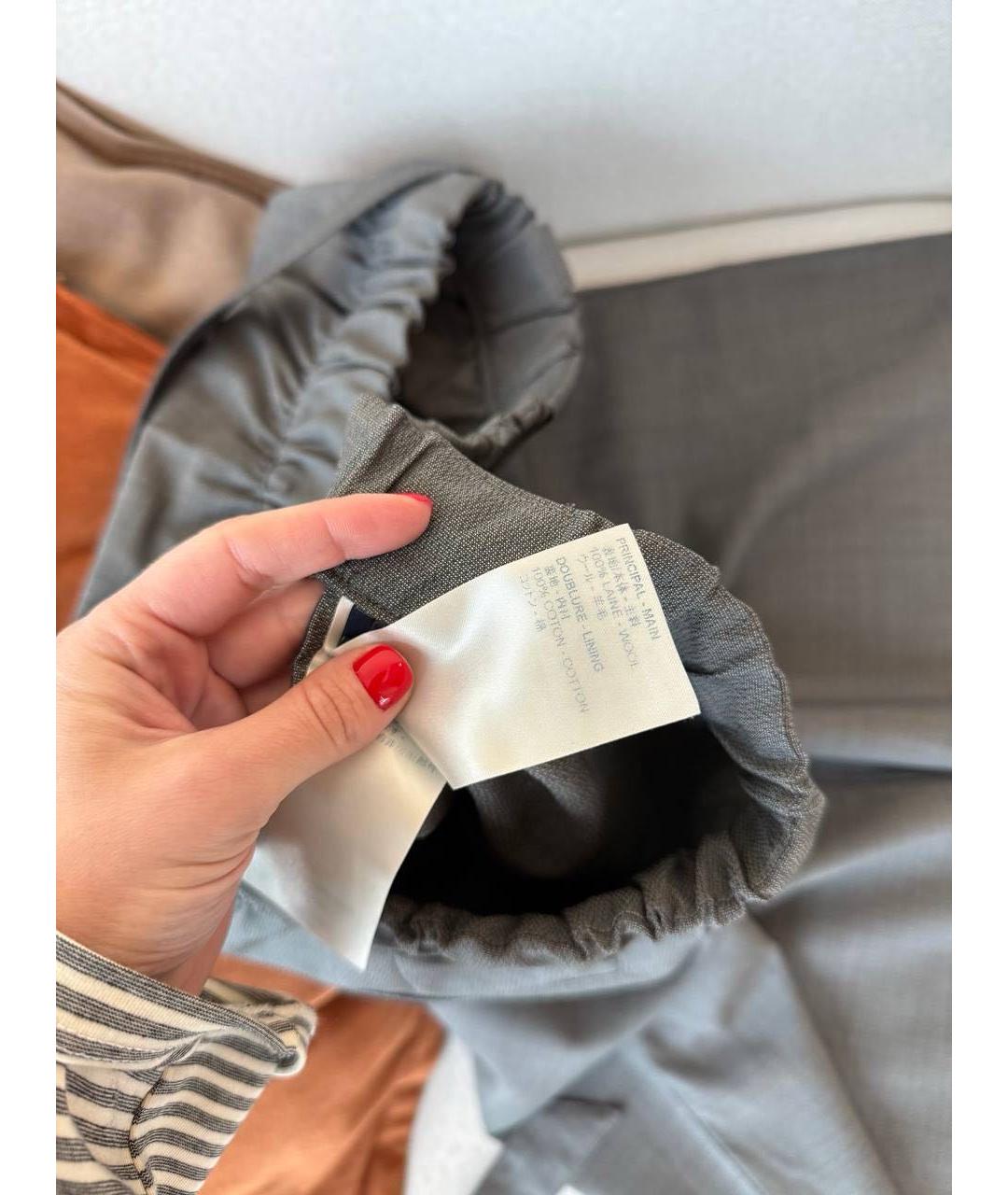 LOUIS VUITTON Серые повседневные брюки, фото 3