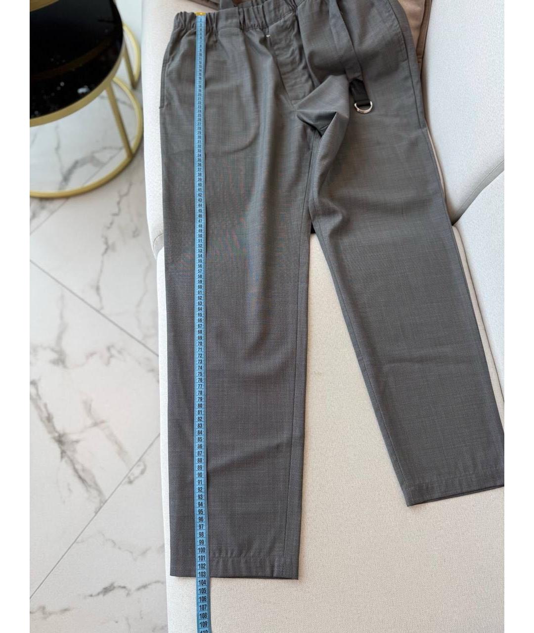 LOUIS VUITTON Серые повседневные брюки, фото 7
