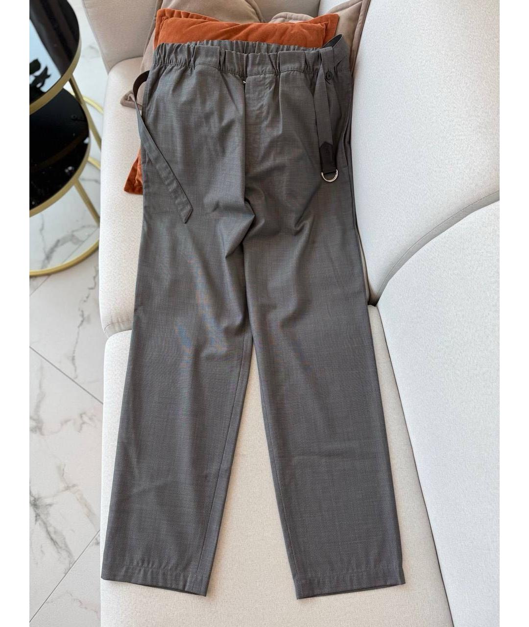 LOUIS VUITTON Серые повседневные брюки, фото 2