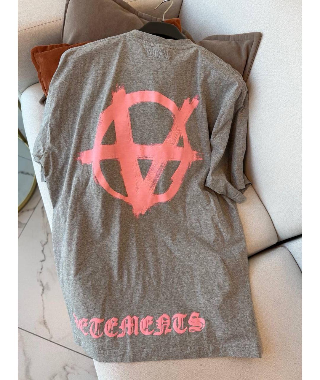 VETEMENTS Серая футболка, фото 2