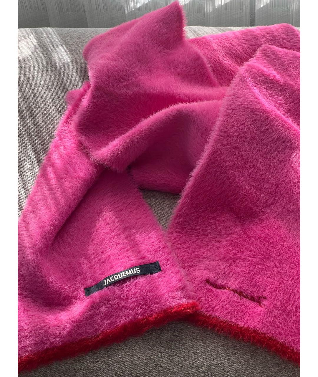 JACQUEMUS Розовый шарф, фото 5
