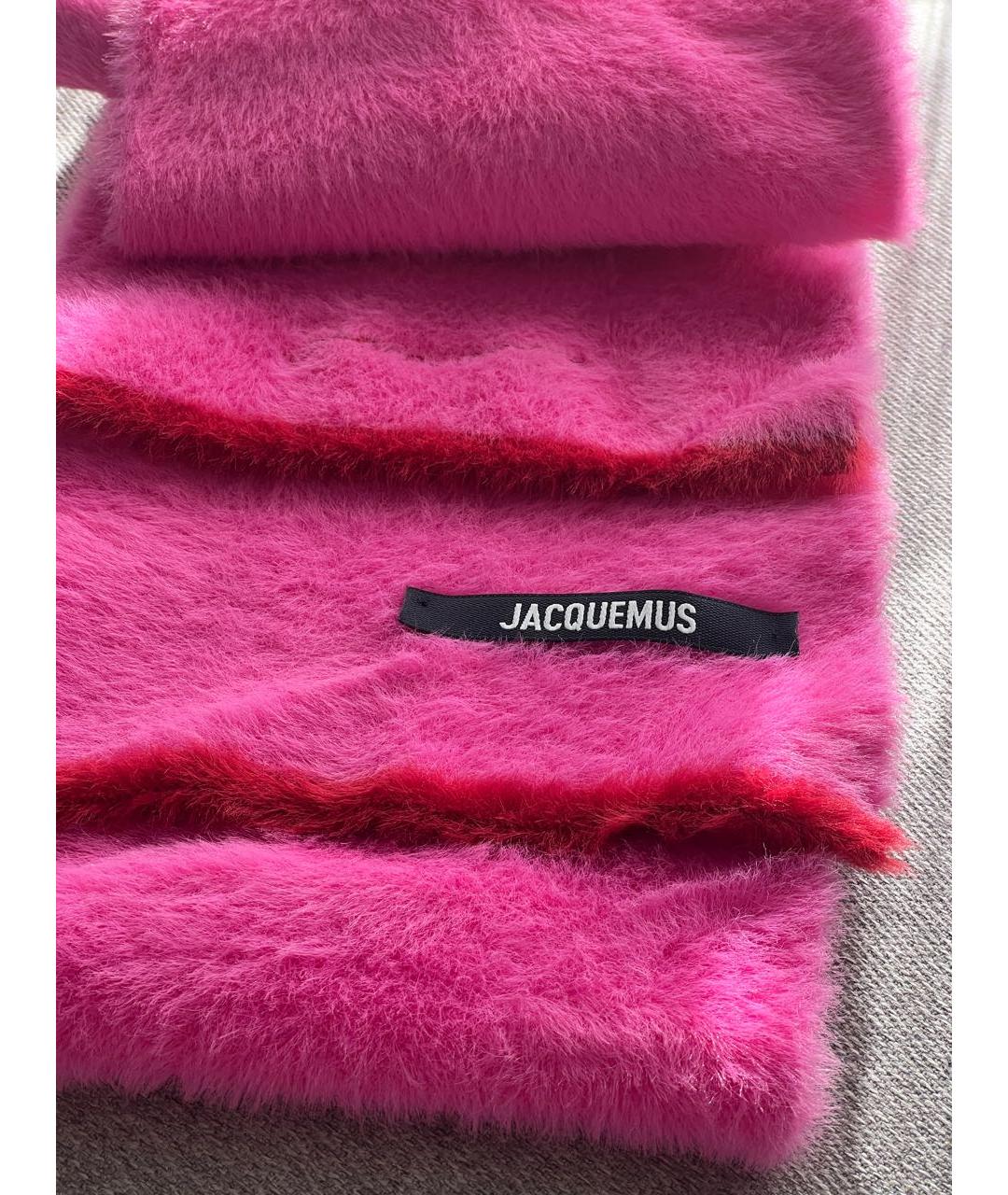 JACQUEMUS Розовый шарф, фото 4