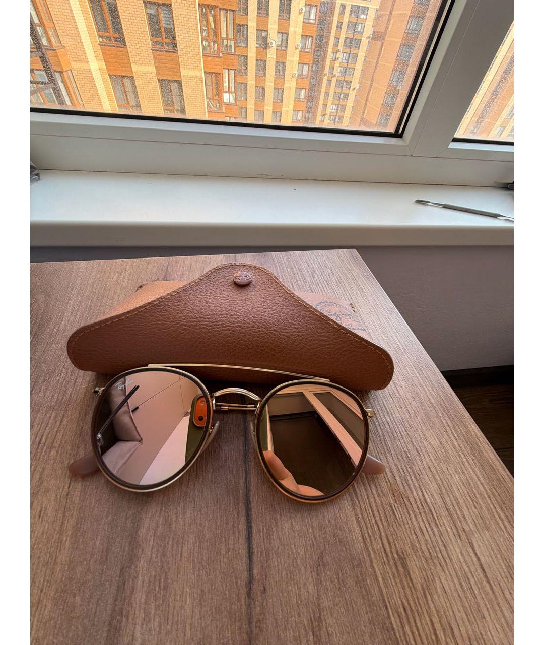 RAY BAN Коричневые солнцезащитные очки, фото 5