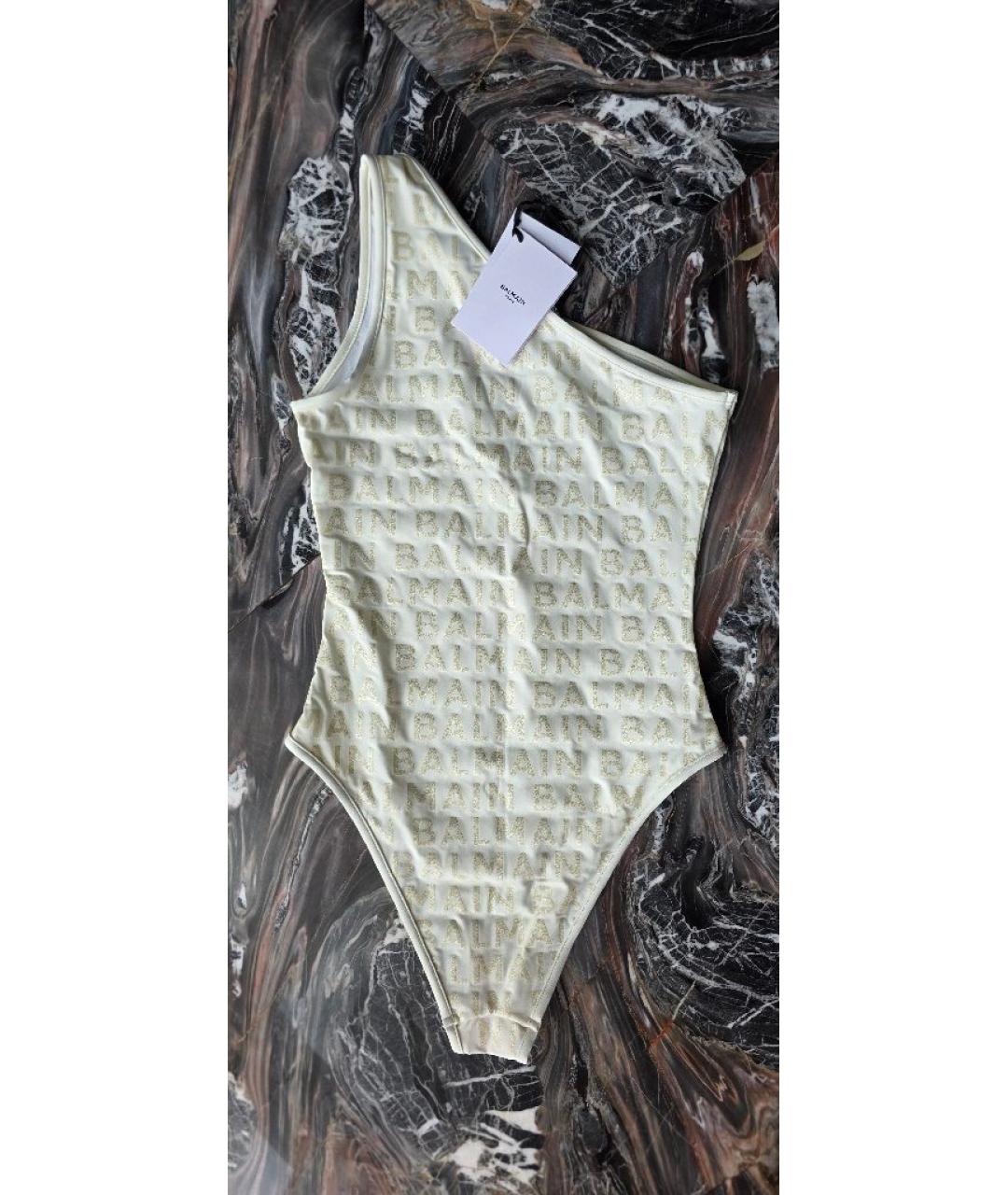 BALMAIN Бежевый полиамидовый купальник, фото 3