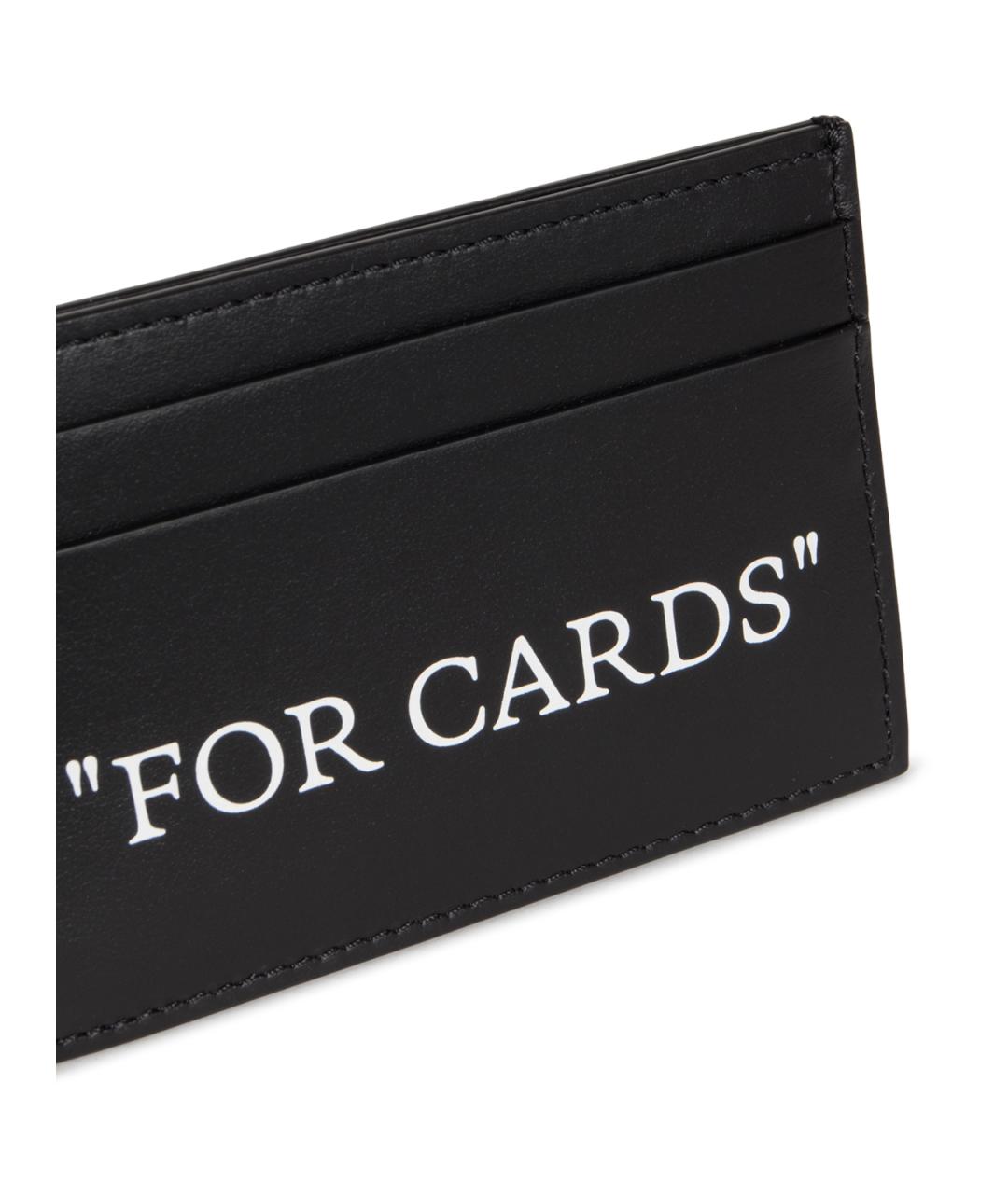 OFF-WHITE Черный кожаный кардхолдер, фото 4
