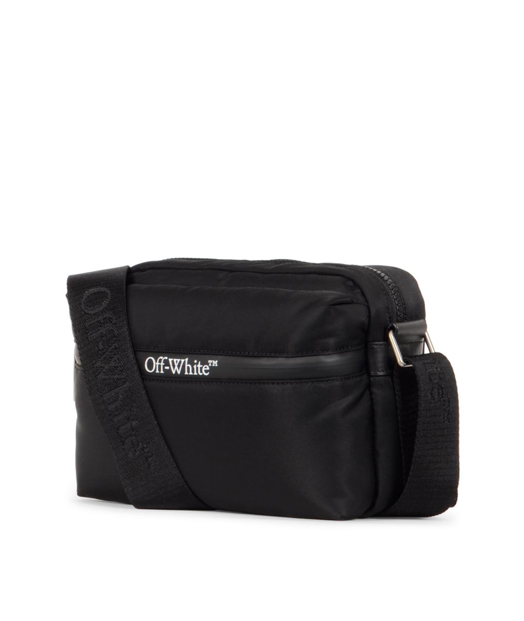 OFF-WHITE Черная синтетическая сумка на плечо, фото 2