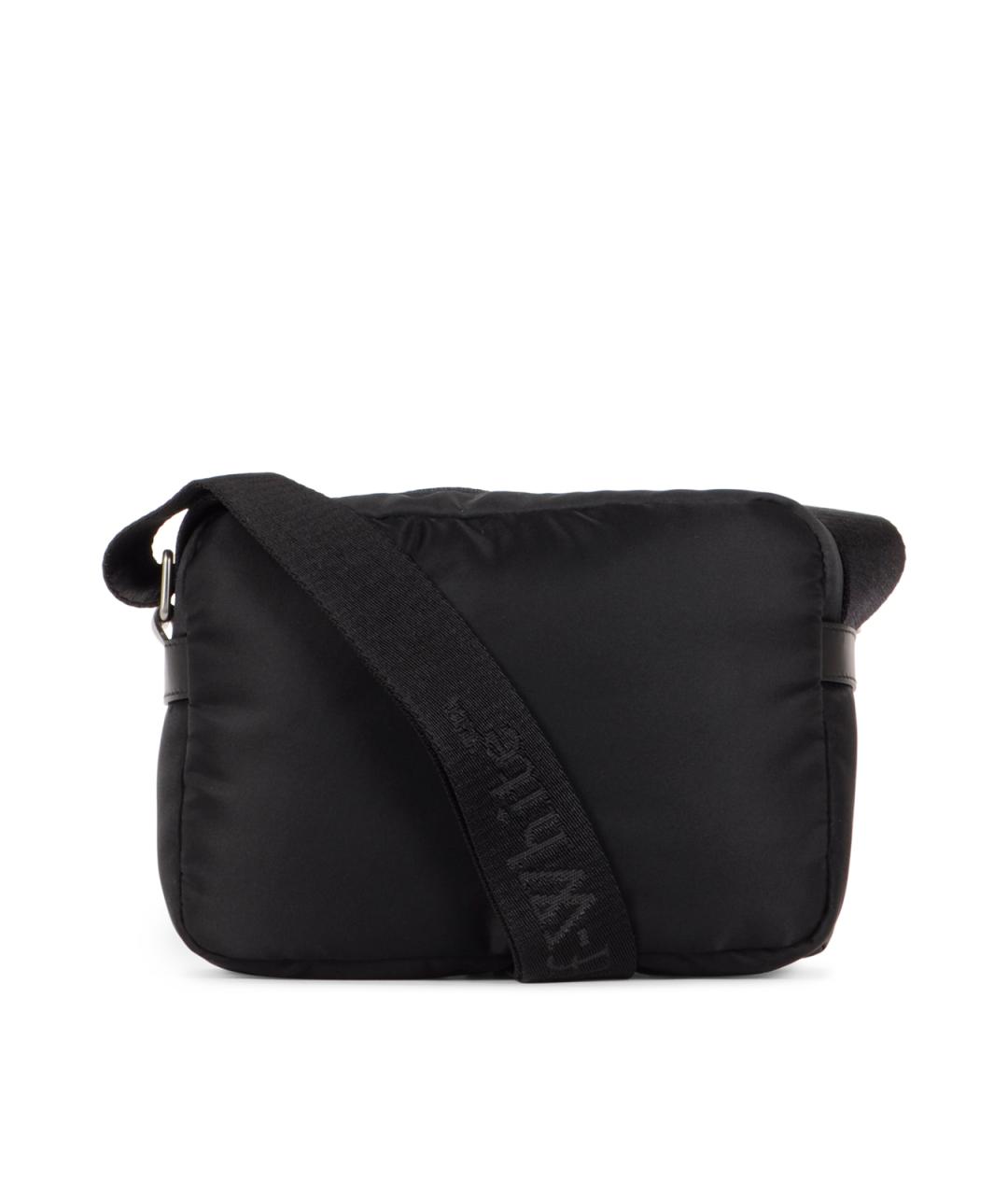 OFF-WHITE Черная синтетическая сумка на плечо, фото 3