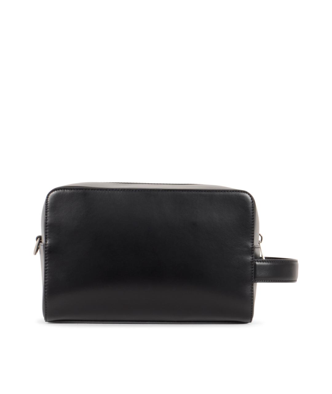 OFF-WHITE Черная кожаная барсетка, фото 3