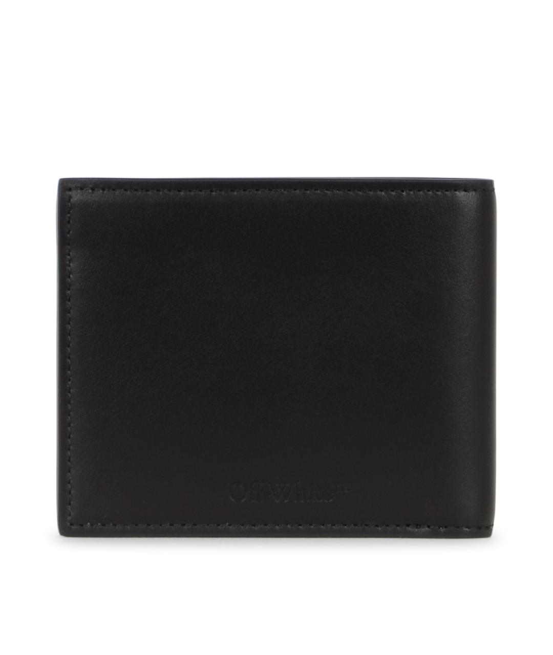 OFF-WHITE Черный кожаный кошелек, фото 2