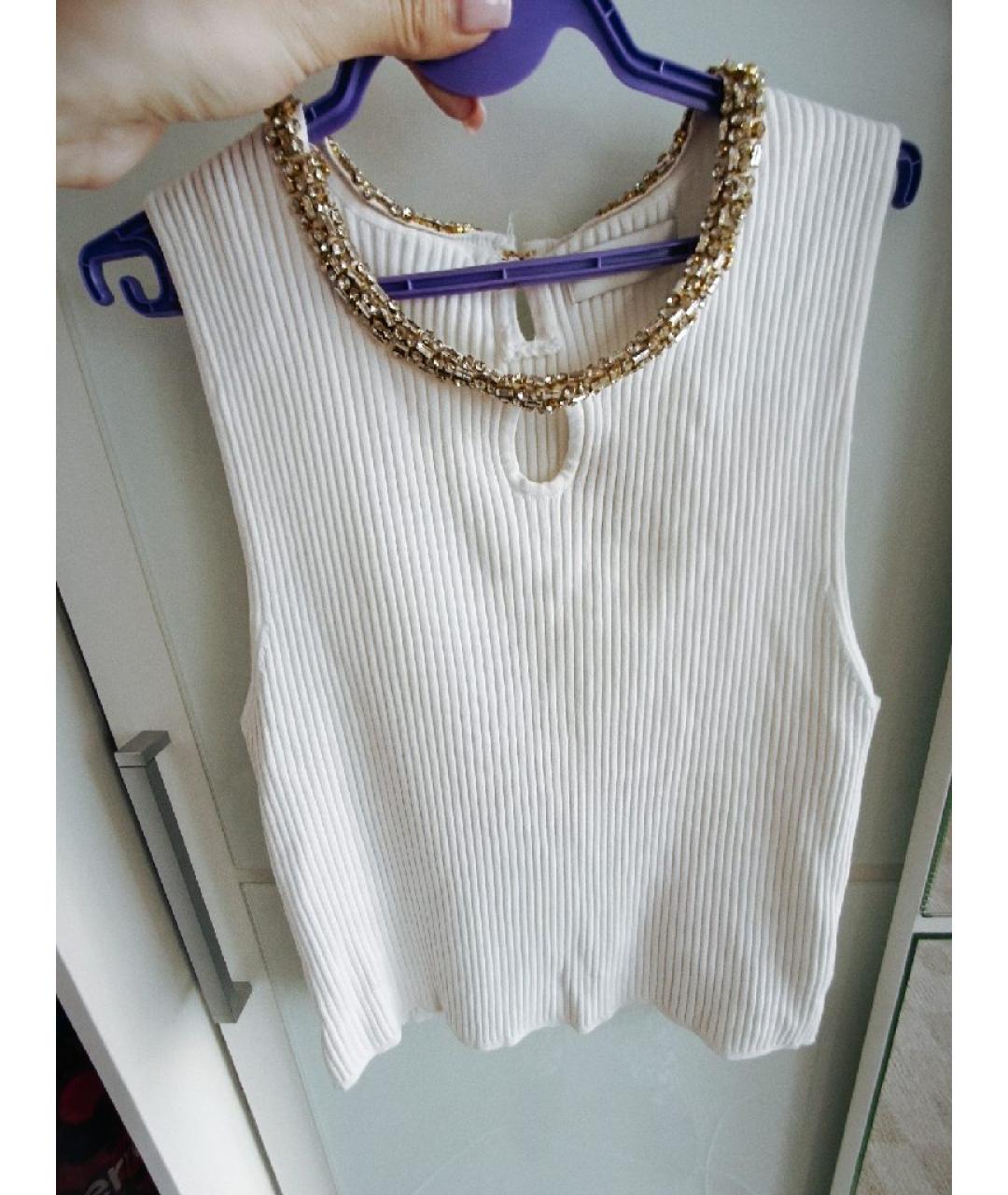 SANDRO Белая шерстяная майка, фото 6