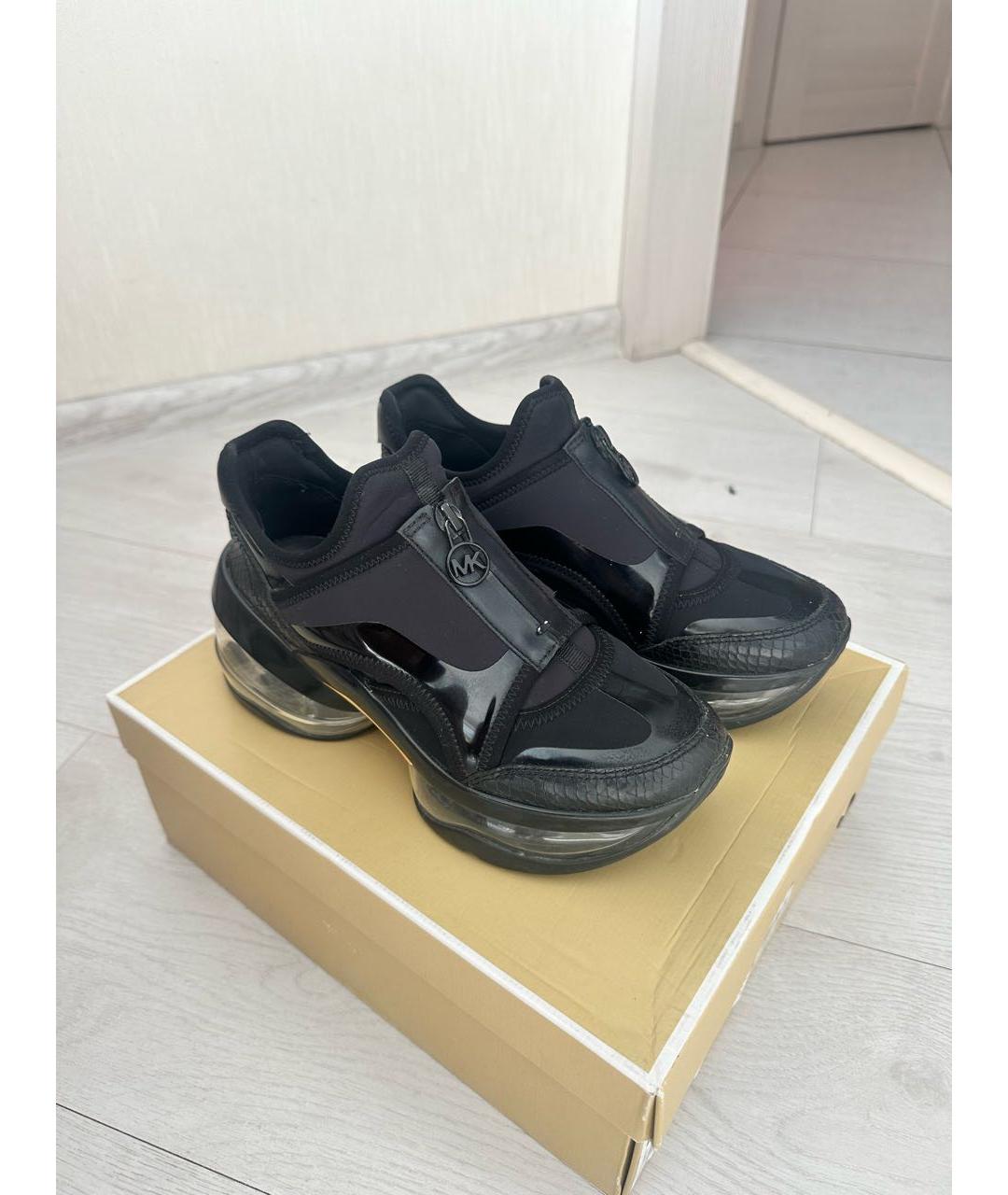 MICHAEL KORS Черные текстильные кроссовки, фото 2