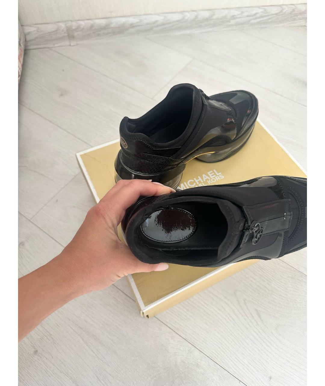 MICHAEL KORS Черные текстильные кроссовки, фото 4
