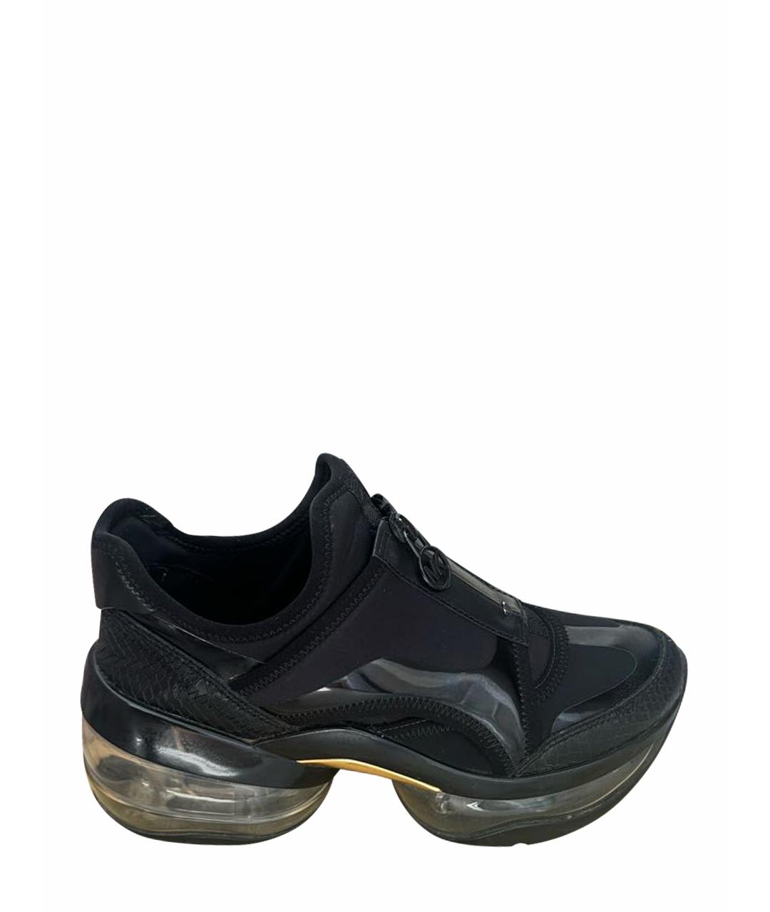 MICHAEL KORS Черные текстильные кроссовки, фото 1